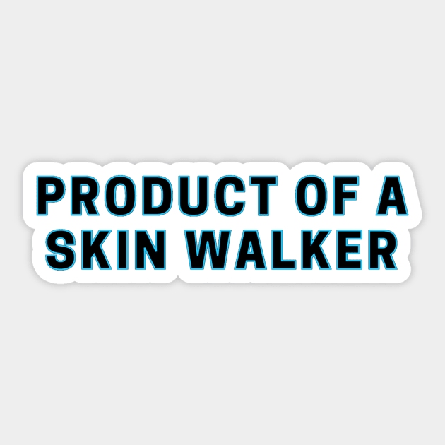 Blue product of a skin walker Sticker by LukjanovArt